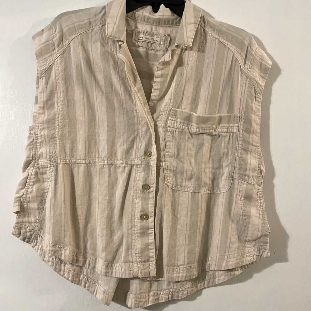 A we the free buttoned top
